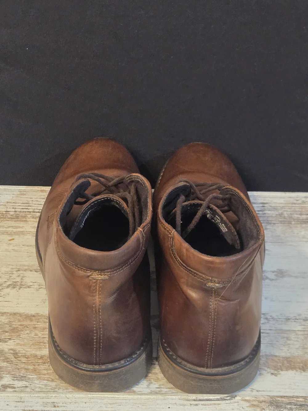 Alfani Brown Leather Chukka Boots - Lace-Up Men's Desert Style